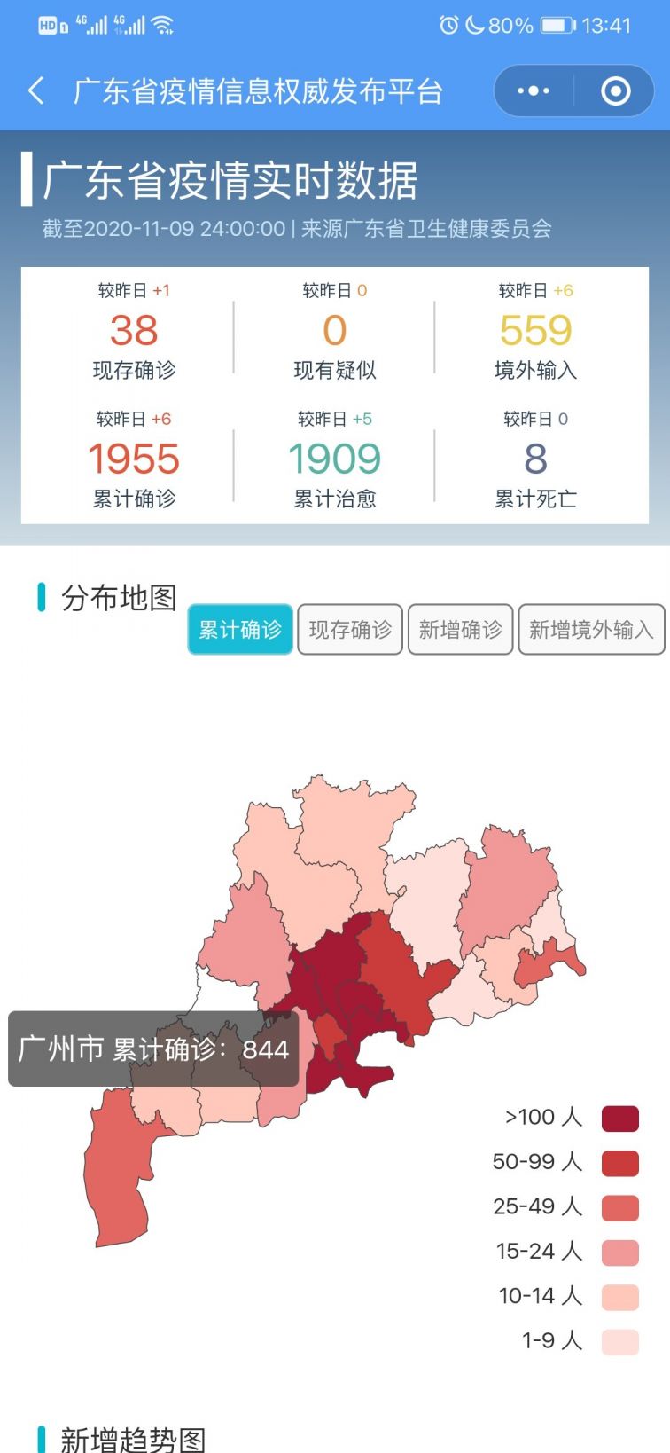 广东疫情实时动态查询流程