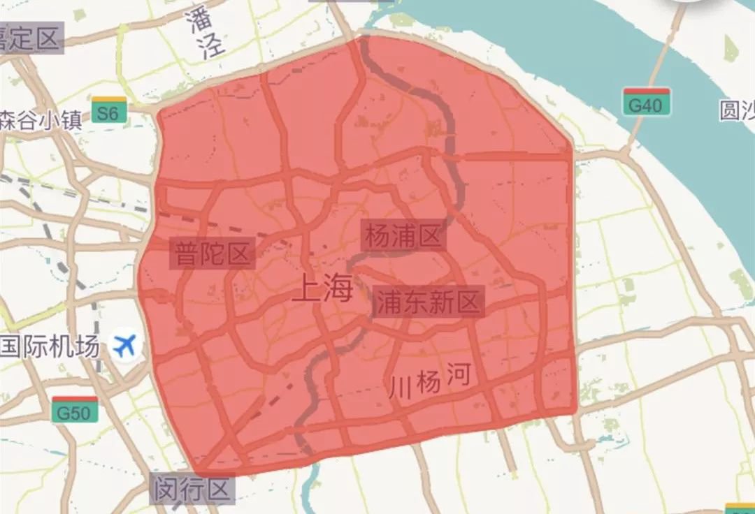 上海外环区域图图片