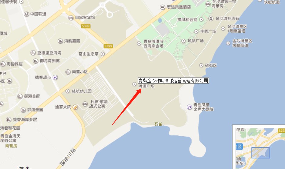 青岛金沙滩地图图片