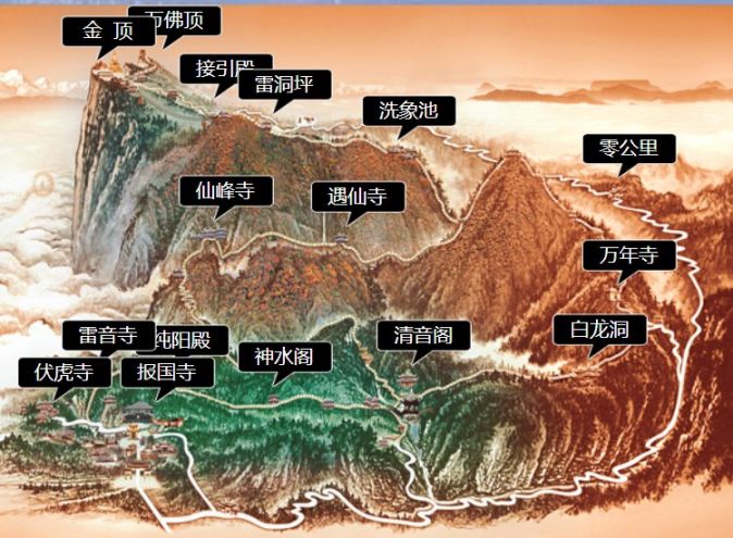 四川峨眉山地图上位置图片