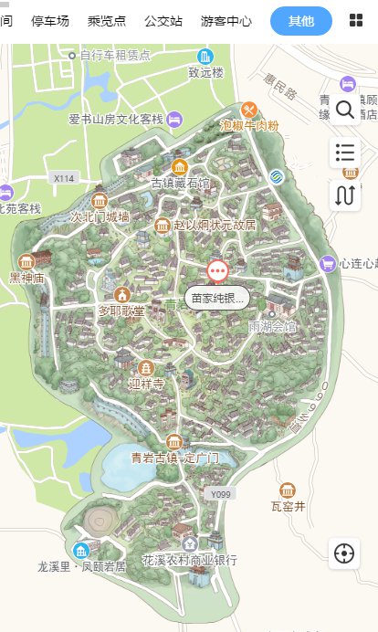 九,青岩古镇景区地图