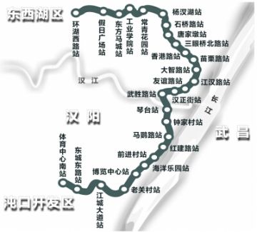 武汉地铁6号线线路图