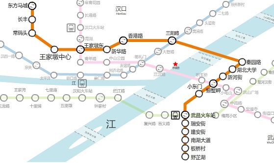 武汉三号线地铁站站点图片