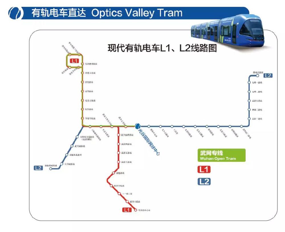 武汉有轨电车L1线路图片