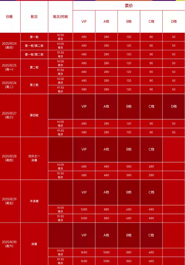 2025斯诺克武汉公开赛门票价格及官方购票入口