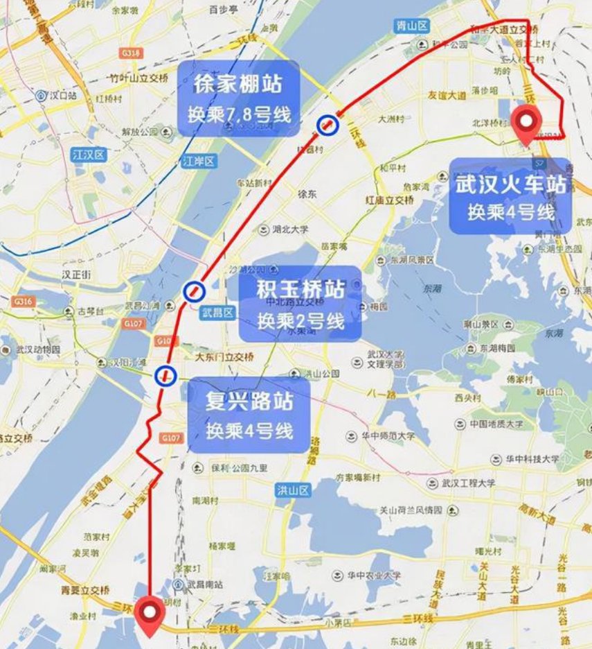 武汉地铁5号线换乘站点一览(附换乘图)