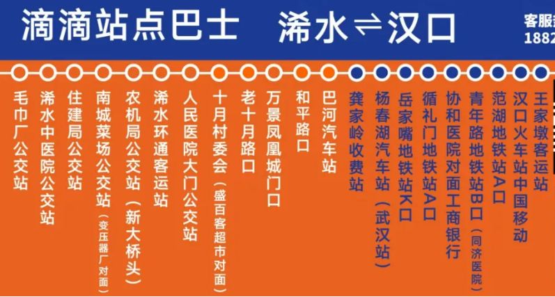 武汉浠水滴滴巴士站点路线
