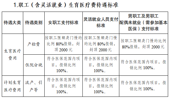 乌鲁木齐职工及居民医保2026生育保险待遇