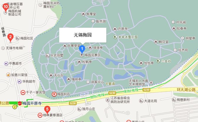 无锡梅园地图