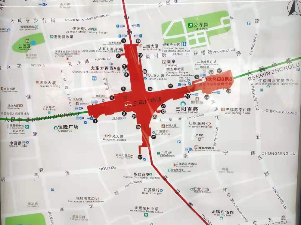 无锡三阳广场地图图片