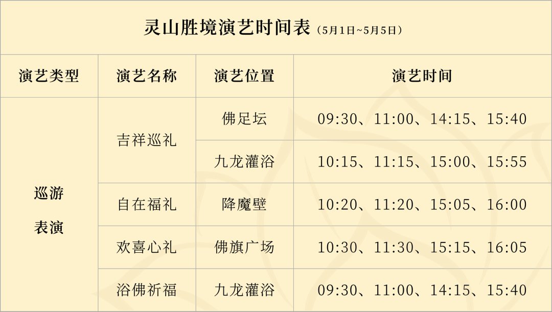 2020无锡灵山大佛五一演出时间表