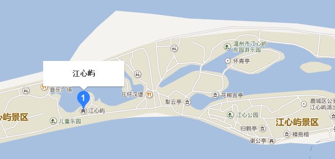 江心屿游览地图图片