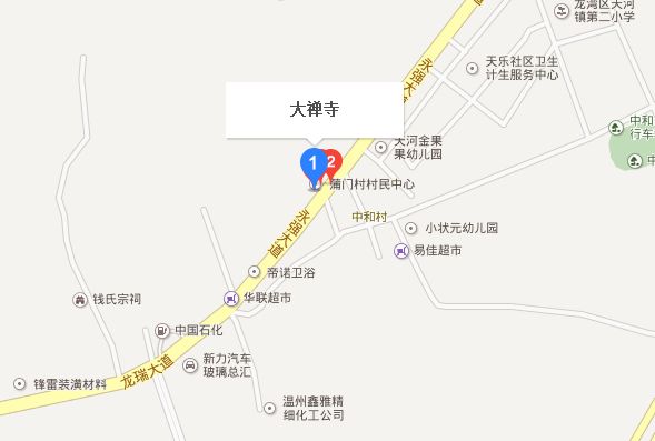 温州大禅寺地图