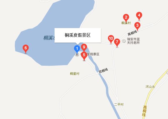 温州桐溪风景区地图