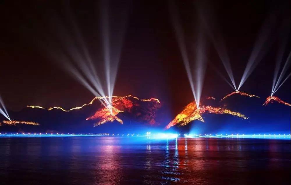 瓯江夜景灯光秀图片