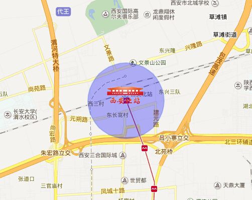 西安火车站北广场地图图片