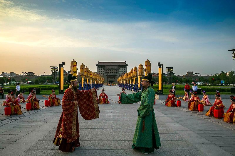 西安城墙梦长安大唐迎宾盛礼演出内容