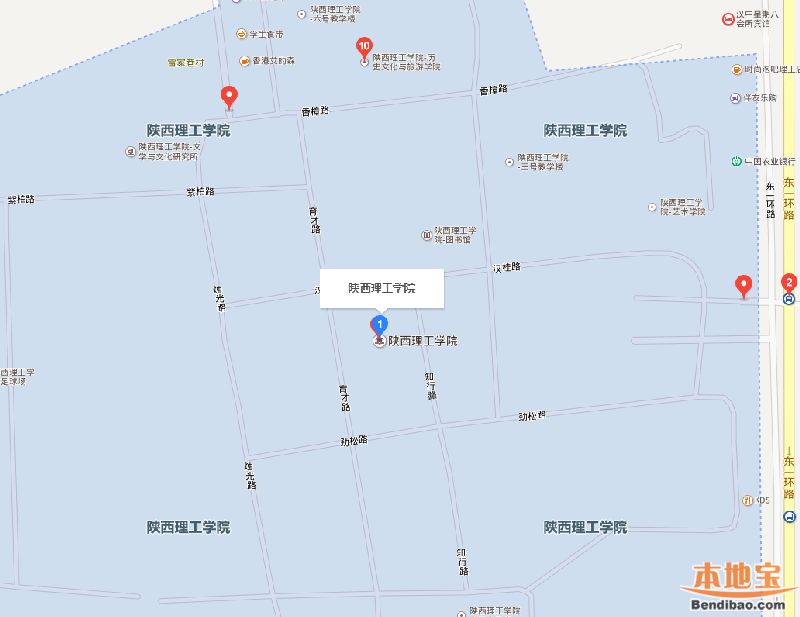 陕西理工大学南区地图图片