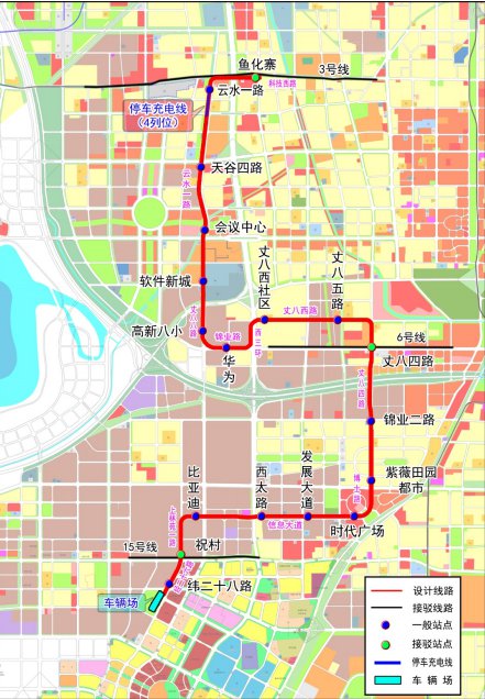 西安高新有軌電車途經站點