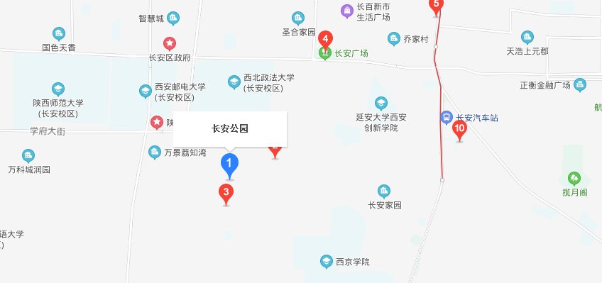 长安公园地图图片