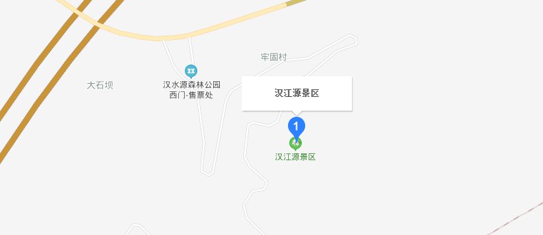 自驾:将"汉江源景区"设置为终点,根据导航路线驾车前往.