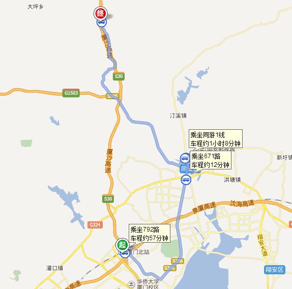 厦门北站到厦门野山谷怎么去