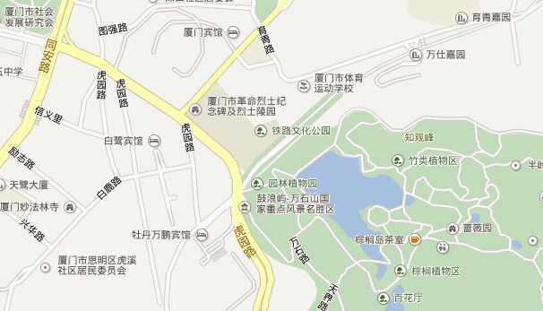 厦门铁路公园平面图图片