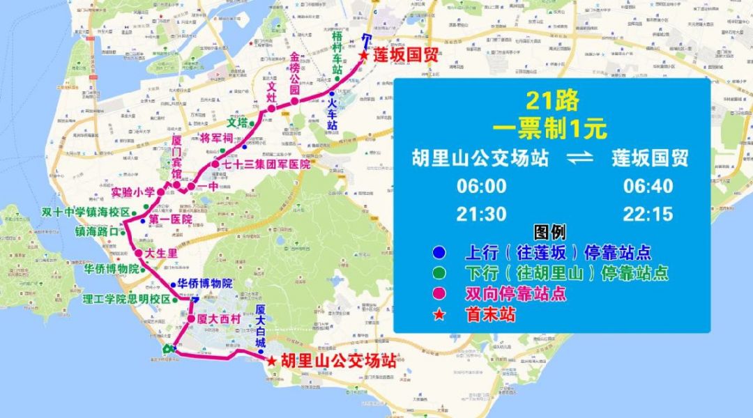 廈門公交路線調整彙總調整線路站點