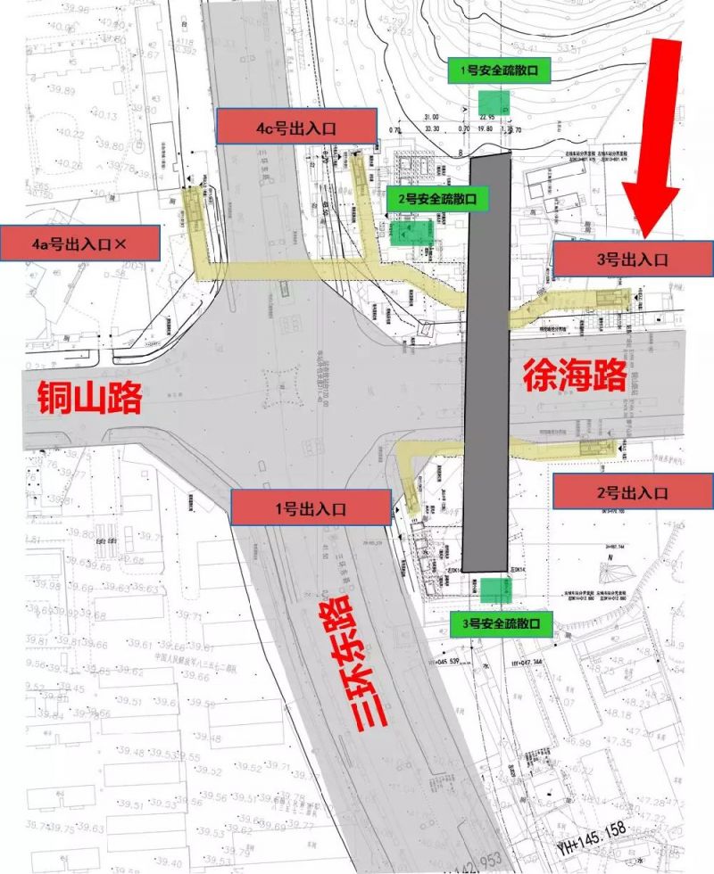 徐州地铁一号线停靠站点出入口详解附图