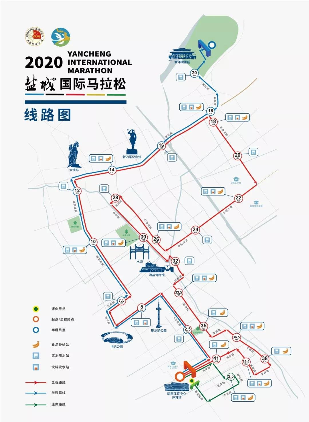 盐城2020马拉松路线