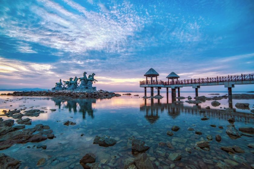 廟島——羊砣子島——太陽島——螳螂島——釣魚島——海豹礁(遠