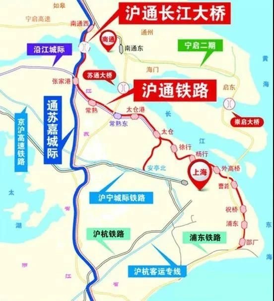 沪通铁路经过哪些站点(附站点线路图)