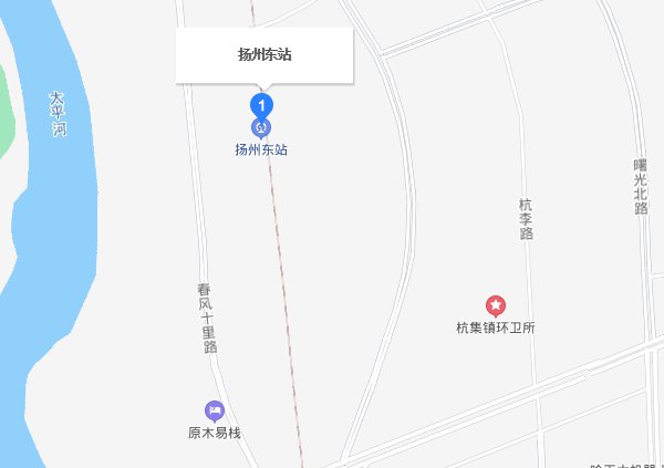 第四座站點為揚州東站,揚州東站位於江蘇省揚州市廣陵區煙花三月路.