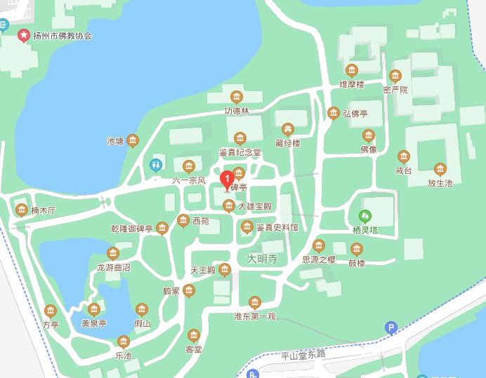 扬州市区景点大全地图图片