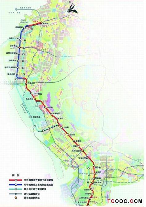 深圳十号线地铁线路图图片