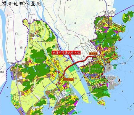 支线与西部沿海高速坦洲互通相接,实现香海大桥与全省