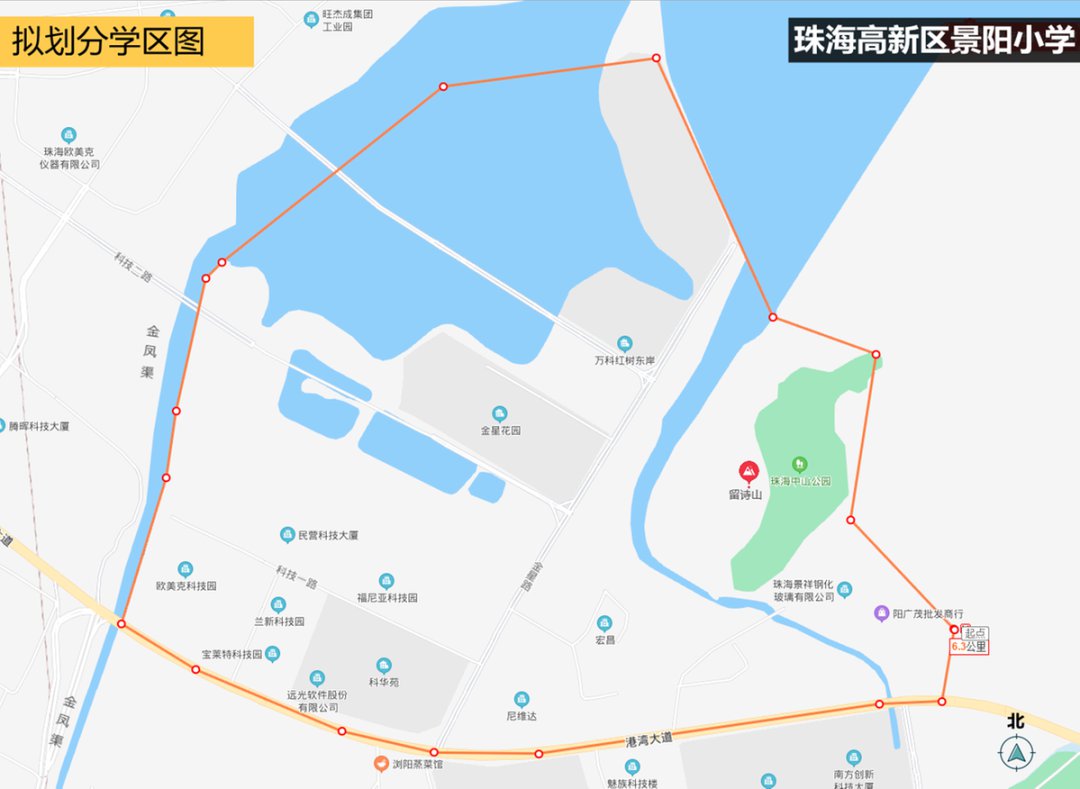 珠海高新区学区划分图图片