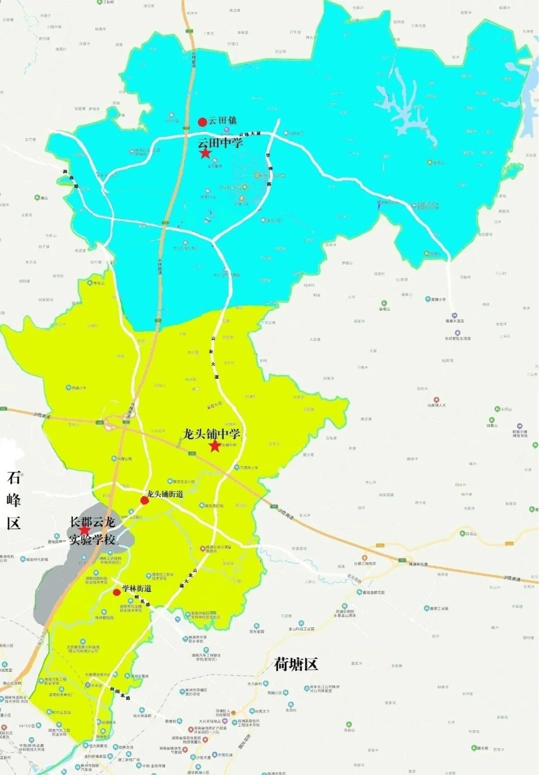 2021株洲云龙示范区中小学学区划分 2021株洲云龙示范区中小学学区