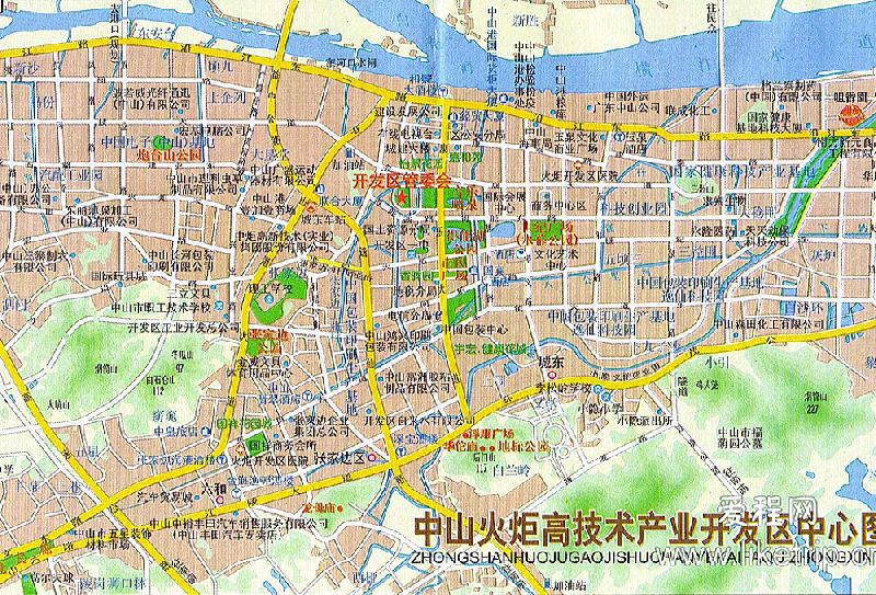 中山火炬高技术产业开发区高清地图 中山火炬高技术产业开发区高清