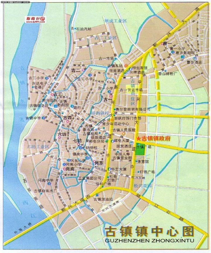 古镇地图 全景图图片