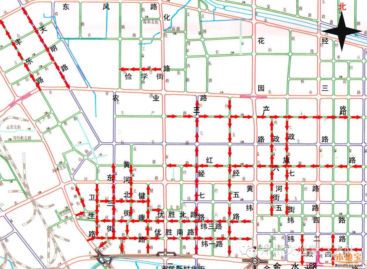 2015鄭州市最新單行道地圖有幾條單行道